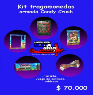 RENTAGAME CHILE Repuestos en Chile en Santiago |  Kit tragamonedas armado candy crush precio oferta: $ 70.000, Rentagame: maquinas de juego:  accesorios,repuestos, servicio tecnico