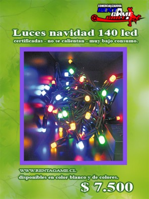 RENTAGAME CHILE Repuestos en Chile en Santiago |  Luces navidad 140 led, blanca o de colores/ $ 7500, Iluminacion led