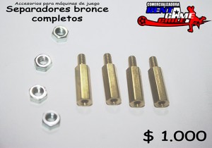 RENTAGAME CHILE Repuestos en Chile en La Cisterna |  Separadores bronce completos/precio oferta: $ 1.000 pesos, Rentagame: maquinas de juego:  accesorios,repuestos, servicio tecnico
