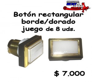 RENTAGAME CHILE Repuestos en Chile en La Cisterna |  Boton rectangular borde-doradomaquinas de juego precio oferta: $ 7.000, Rentagame: maquinas de juego:  accesorios,repuestos, servicio tecnico