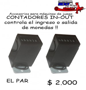 RENTAGAME CHILE Repuestos en Chile en La Cisterna |  Contadores in-out  para maquinas de juego/precio: $ 2.000, Rentagame: maquinas de juego:  accesorios,repuestos, servicio tecnico