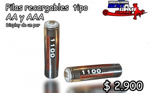 RENTAGAME CHILE Repuestos en Chile en La Cisterna |  Pilas recargables  tipo aa y aaa   en display de un par  $ 2.900, Rentagame: maquinas de juego:  accesorios,repuestos, servicio tecnico