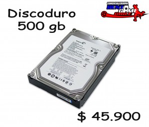 RENTAGAME CHILE Repuestos en Chile en La Cisterna |  Disco duro 500 gb/insumos de computacion/ precio. $ 45.900, Rentagame: maquinas de juego:  accesorios,repuestos, servicio tecnico
