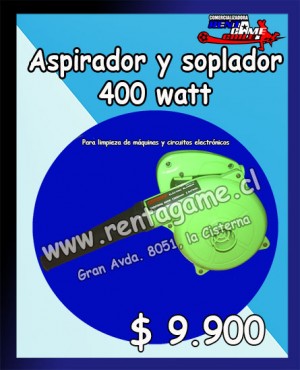 RENTAGAME CHILE Repuestos en Chile en La Cisterna |  Aspirador y soplador 400 watt/precio: $ 9.900, Rentagame: maquinas de juego:  accesorios,repuestos, servicio tecnico