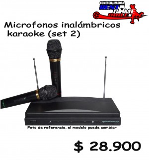 RENTAGAME CHILE Repuestos en Chile en La Cisterna |  Microfonos inalambricos karaoke (set 2)/precio: $ 28.900, Rentagame: maquinas de juego:  accesorios,repuestos, servicio tecnico