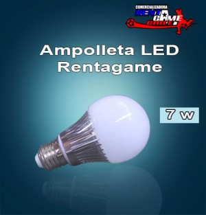 Rentagame chile Repuestos en Chile en La Cisterna |  Ampolleta led rentagame /7 watt /220v /luzfria/luzcalida/alum , Iluminacion led, ahorre hasta un 90% de energia electrica