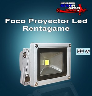 Rentagame chile Repuestos en Chile en Santiago |  Foco proyector led rentagame 50 watt/220 volt, luz fria, Iluminacion led, ahorre hasta un 90% de energia electrica