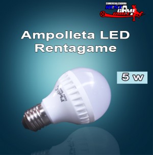 Rentagame chile Repuestos en Chile en Santiago |  Ampolleta led  rentagame 5w/220v luz fria/luzcalida/pl, Iluminacion led, ahorre hasta un 90% de energia electrica