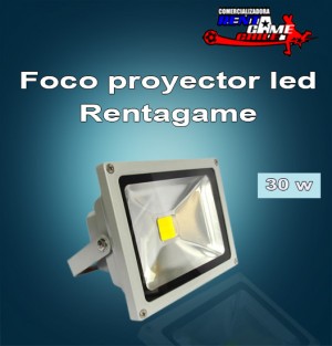 Rentagame chile Repuestos en Chile en Santiago |  Foco proyector led rentagame /30 watt/luz fria , Iluminacion led, ahorre hasta un 90% de energia electrica