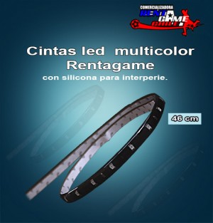 Rentagame chile Repuestos en Chile en Santiago |  Cintas led  multicolor rentagame /46 cm. interperie con silicona, Iluminacion led, ahorre hasta un 90% de energia electrica