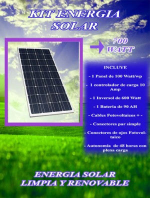 Rentagame chile Repuestos en Chile en Santiago |  Kit energ&iacute;a solar rentagame  -700 watt/d&iacute;a, Energia solar limpia y renovable