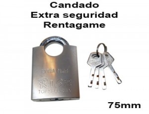 Rentagame chile Repuestos en Chile en La Cisterna |  Candado extra seguridad rentagame /75 mm/ventas a todo chile, Rentagame: maquinas de juego,accesorios, repuestos y serv. tecnico