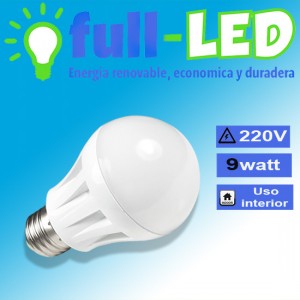 importadora full-led Repuestos en Chile en La Cisterna |  Ampolleta full-led   /9watt/220v/luz fr&iacute;a/envios a todo chile, Iluminacion led, ahorre hasta un 90% de energia electrica