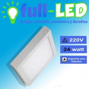 importadora full-led Repuestos en Chile en La Cisterna |  Sobrepuesto cuadrado 24 watt /luz fr&iacute;a/envios a todo chile, Iluminacion led, ahorre hasta un 90% de energia electrica