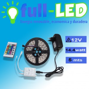 importadora full-led Repuestos en Chile en La Cisterna |  Cinta full-led rgb 5 mts 50/50/ envios a todo chile, Importadora full-led, es lider en iluminacion led y kit solares